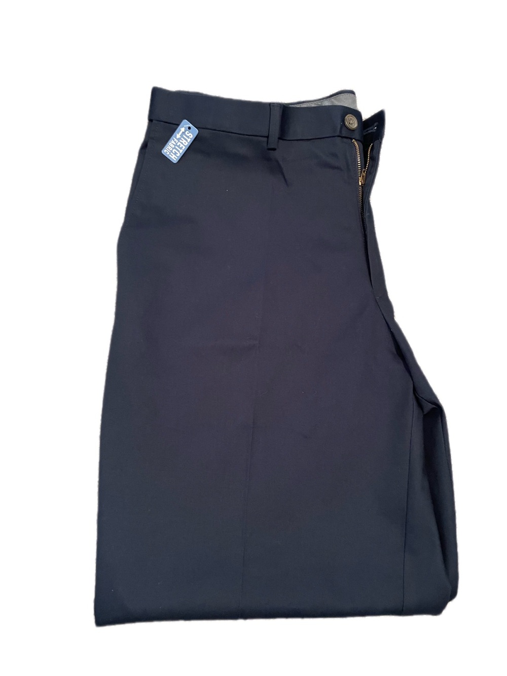 Haggar Men's Navy Flat-Front Chinos